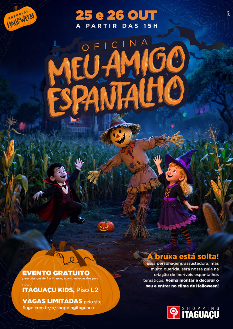 Oficina “Meu Amigo Espantalho” transforma o Halloween no Shopping Itaguaçu 